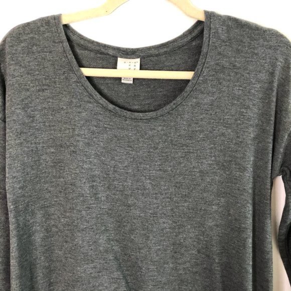 NWT A New Day Soft Side Tie Hem Long Sleeve Top Dark Heather Grey Size Small - Picture 4 of 16
